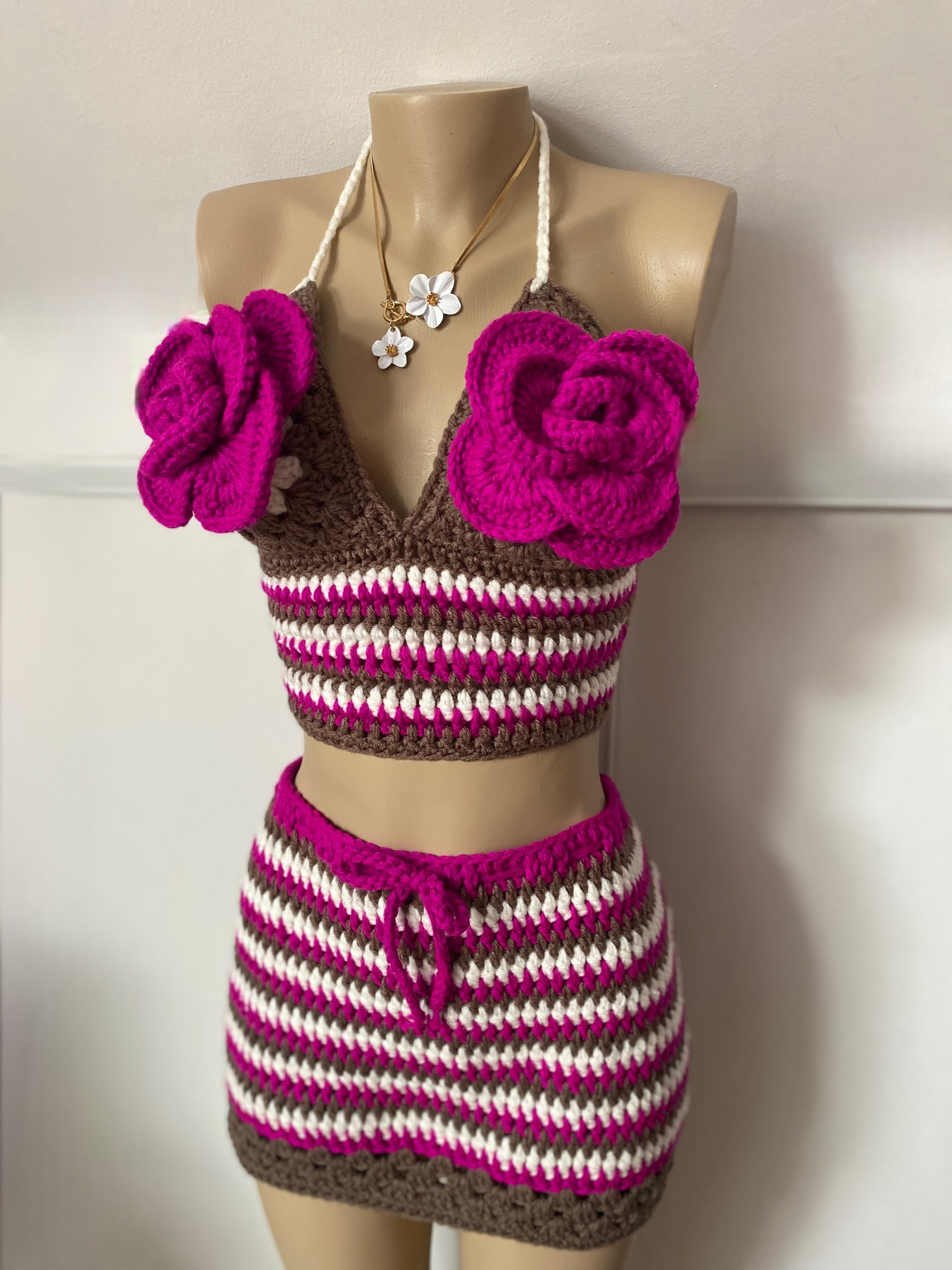 Coconut Sunset Flower Crochet Set