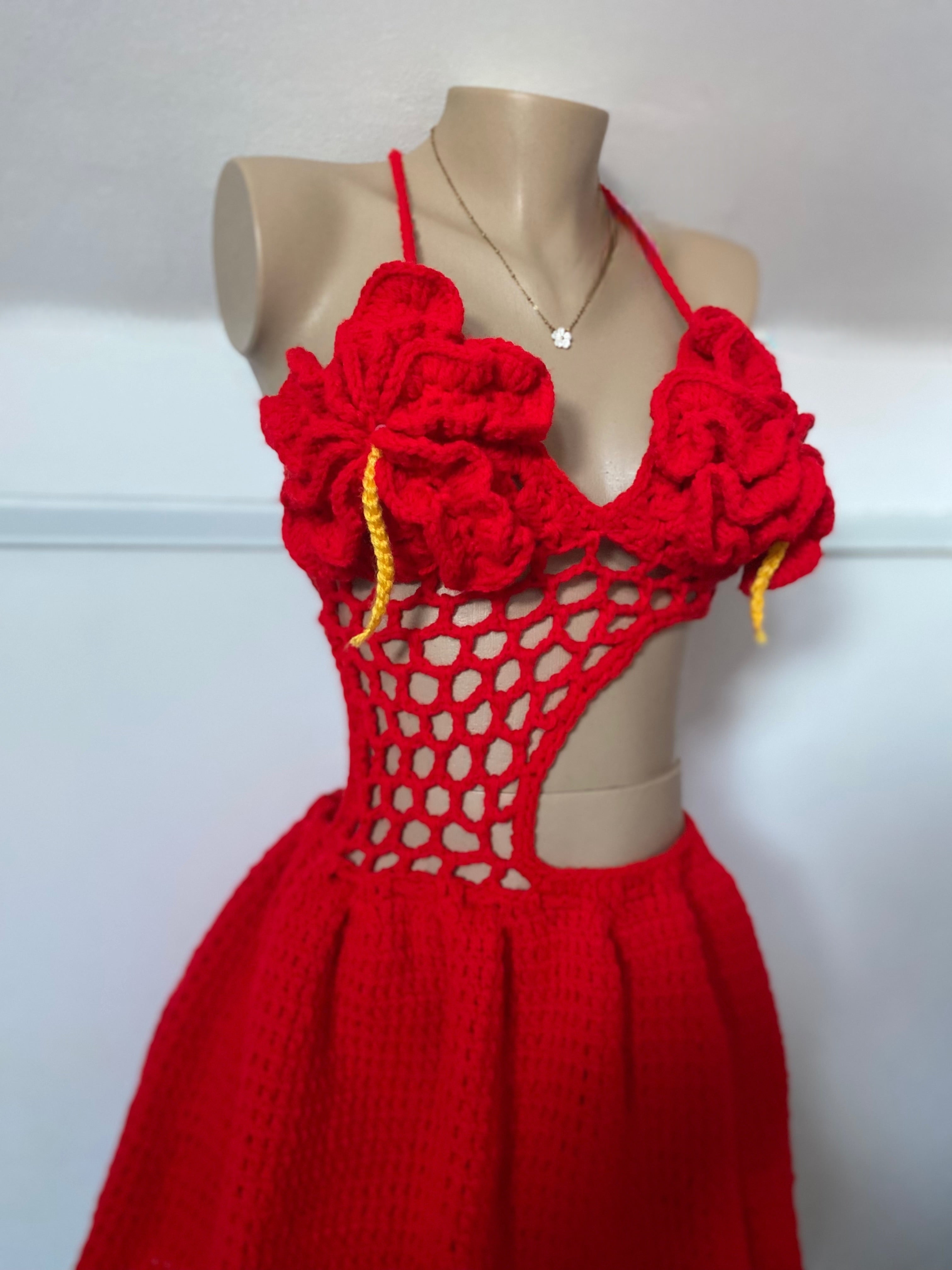 Flamboyant Crochet Dress