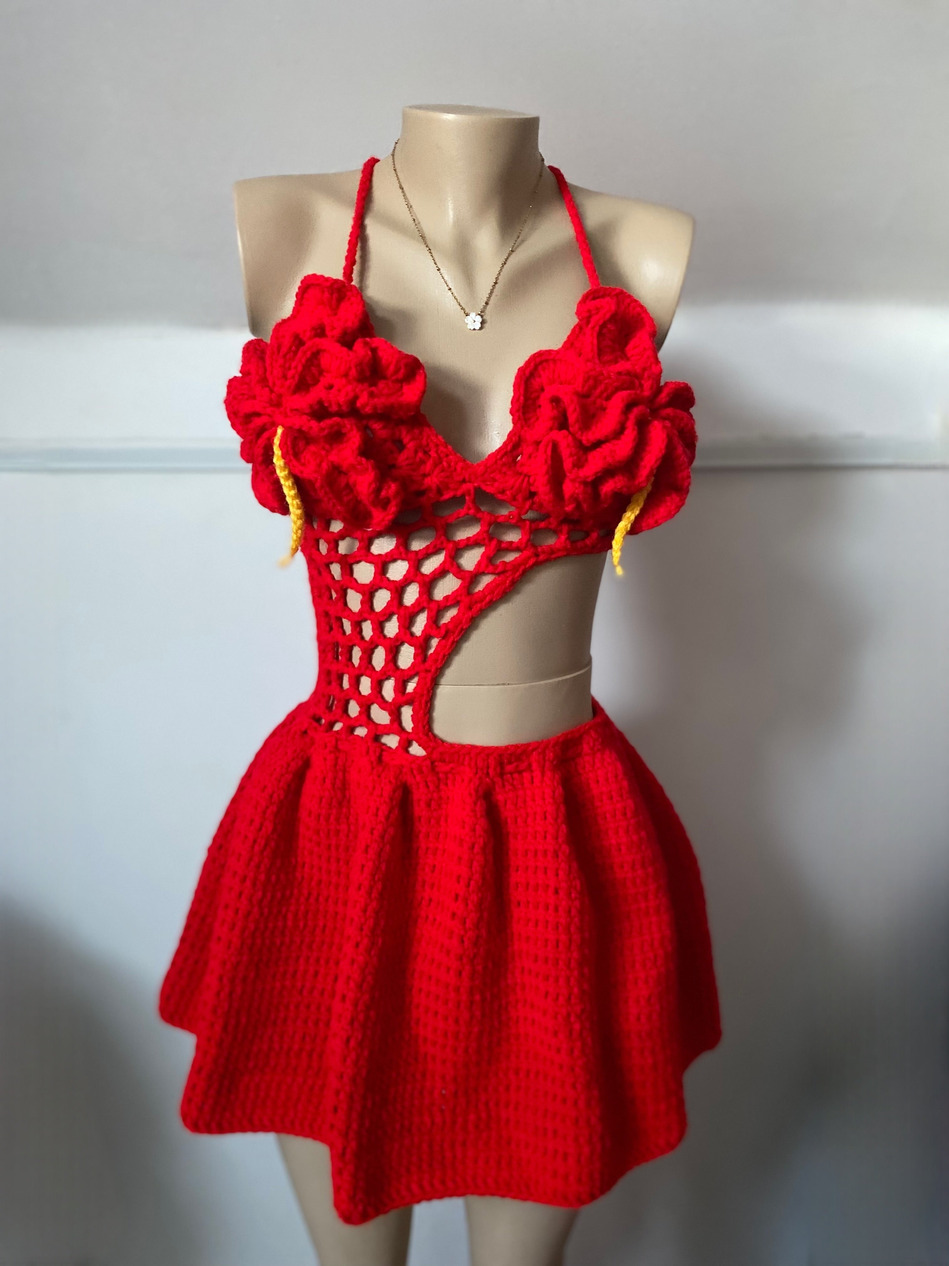 Flamboyant Crochet Dress