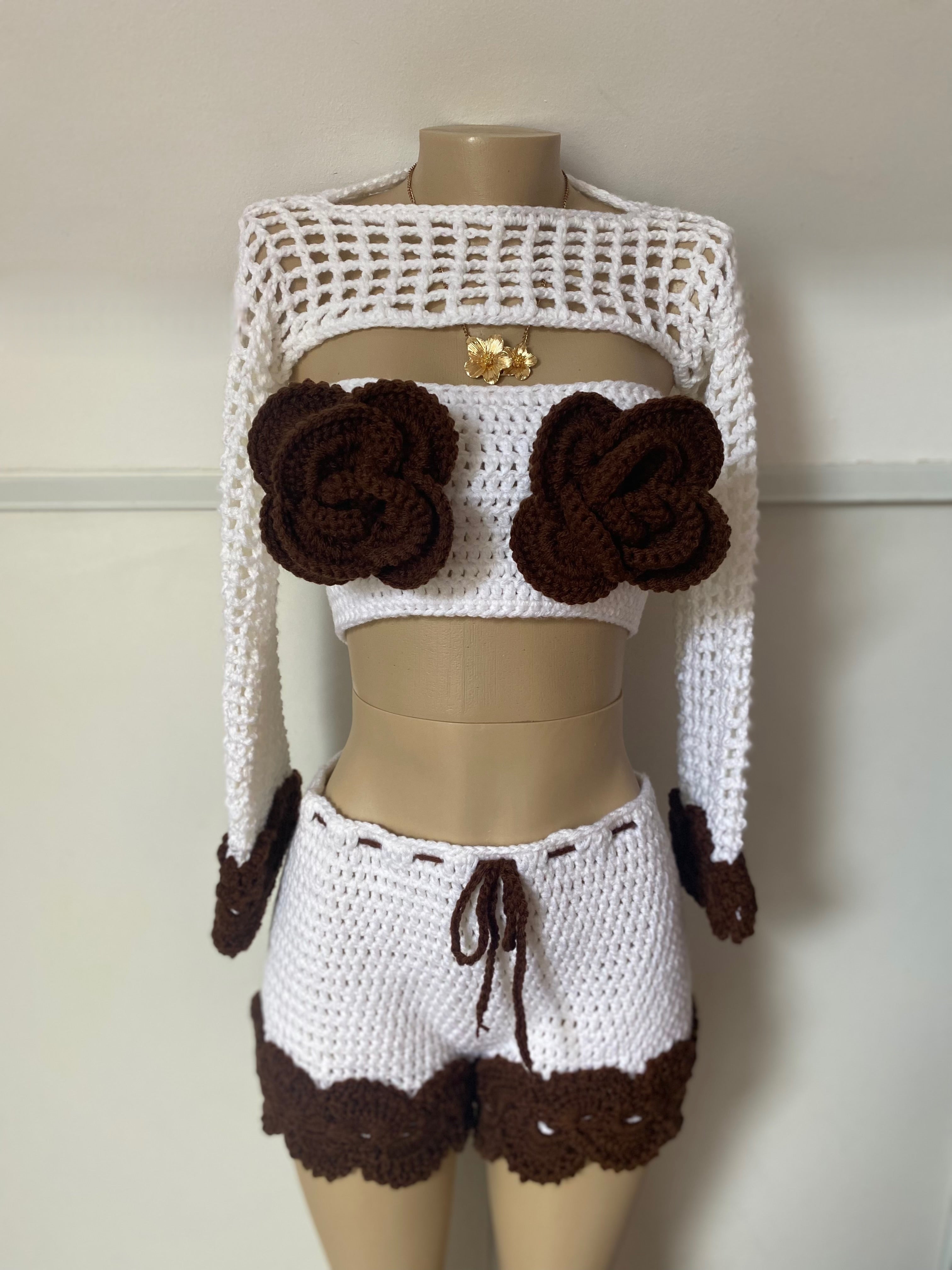 Coconut Cream Crochet Set