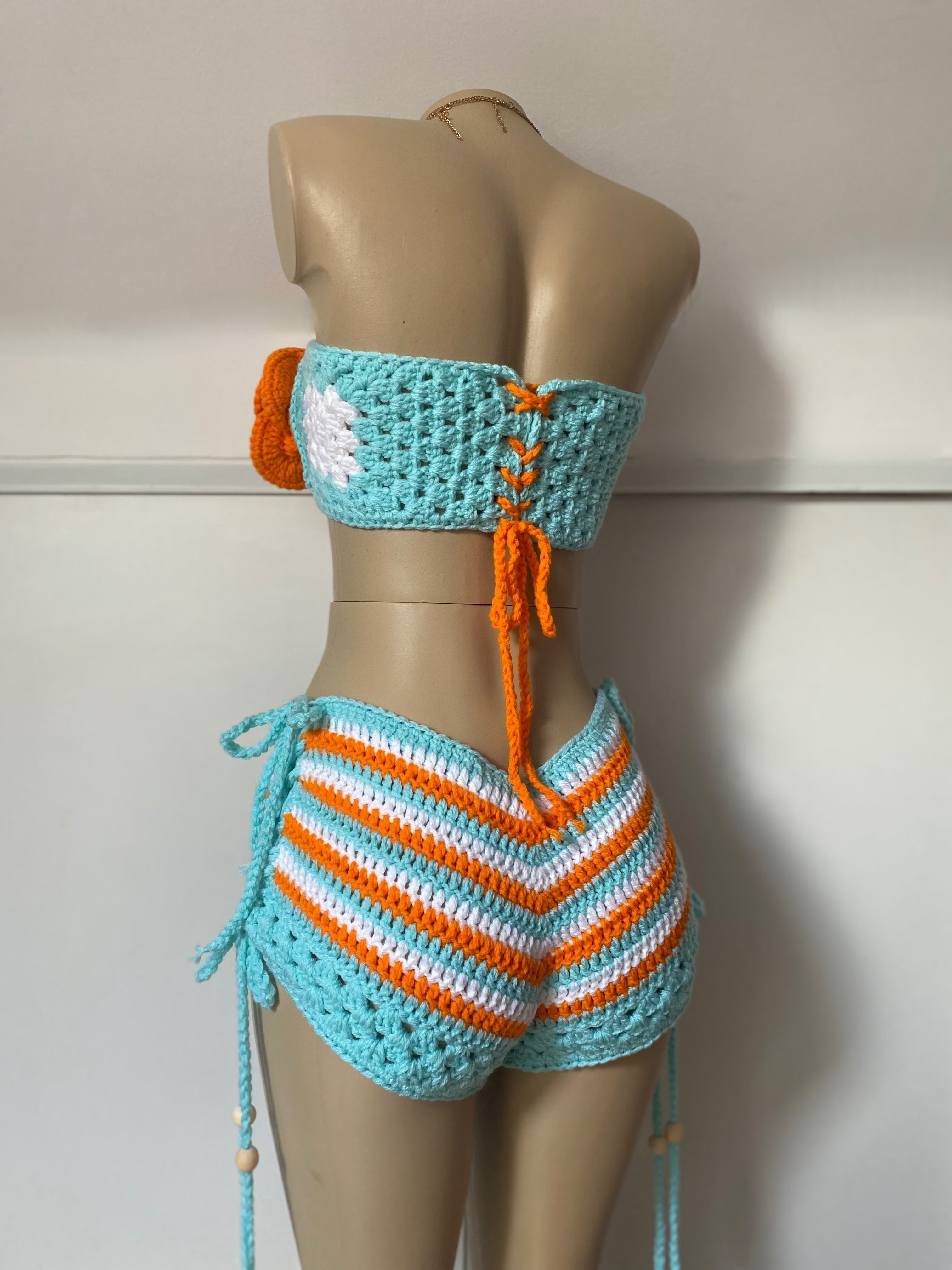 Tropical Rose Crochet Set