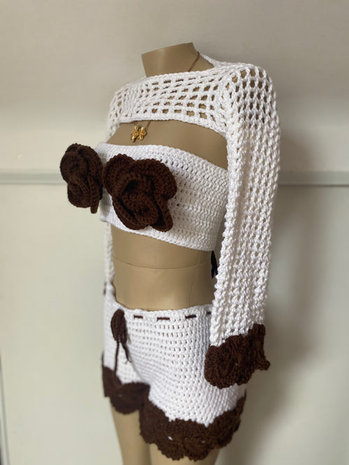 Coconut Cream Crochet Set