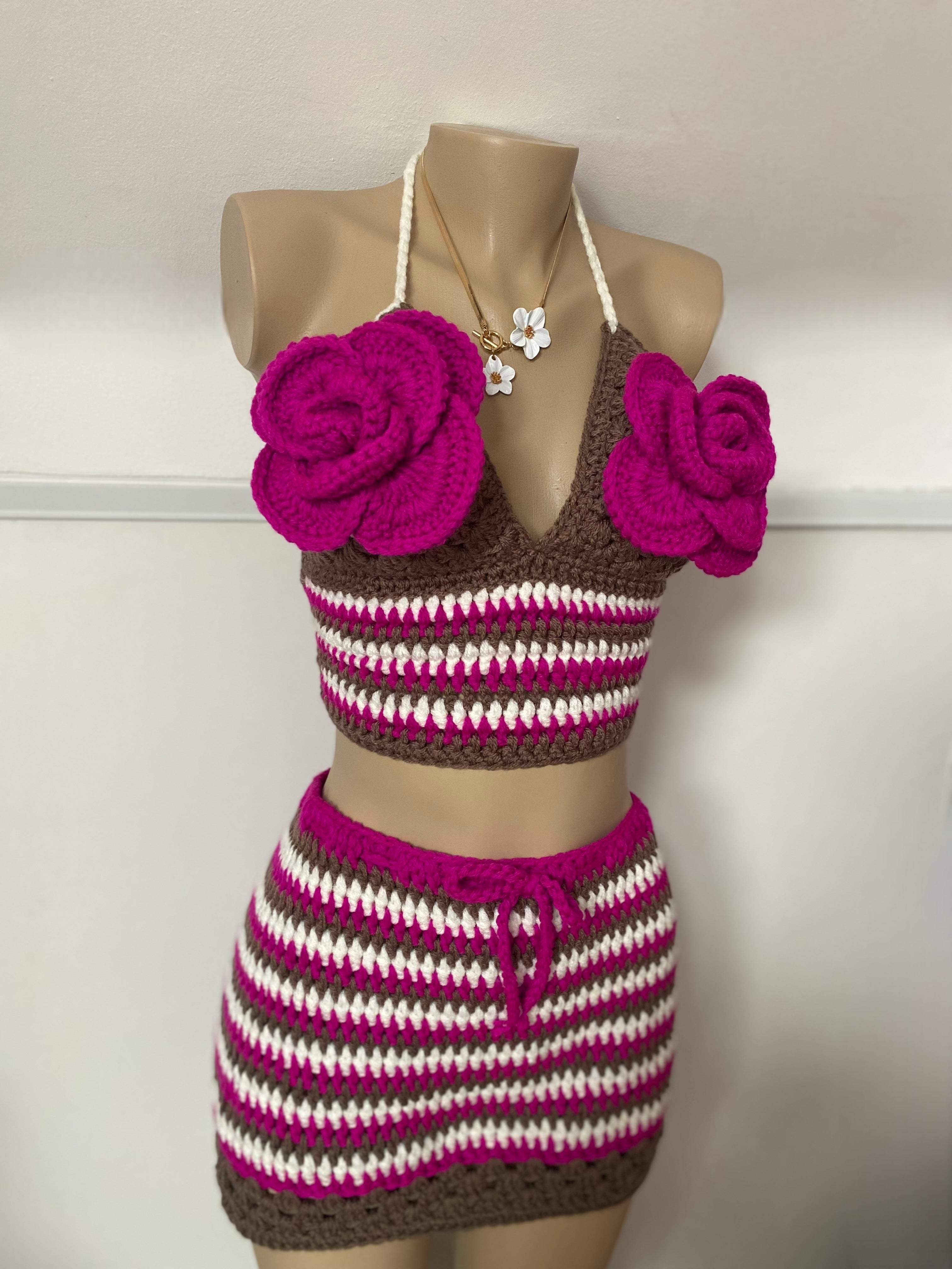 Coconut Sunset Flower Crochet Set