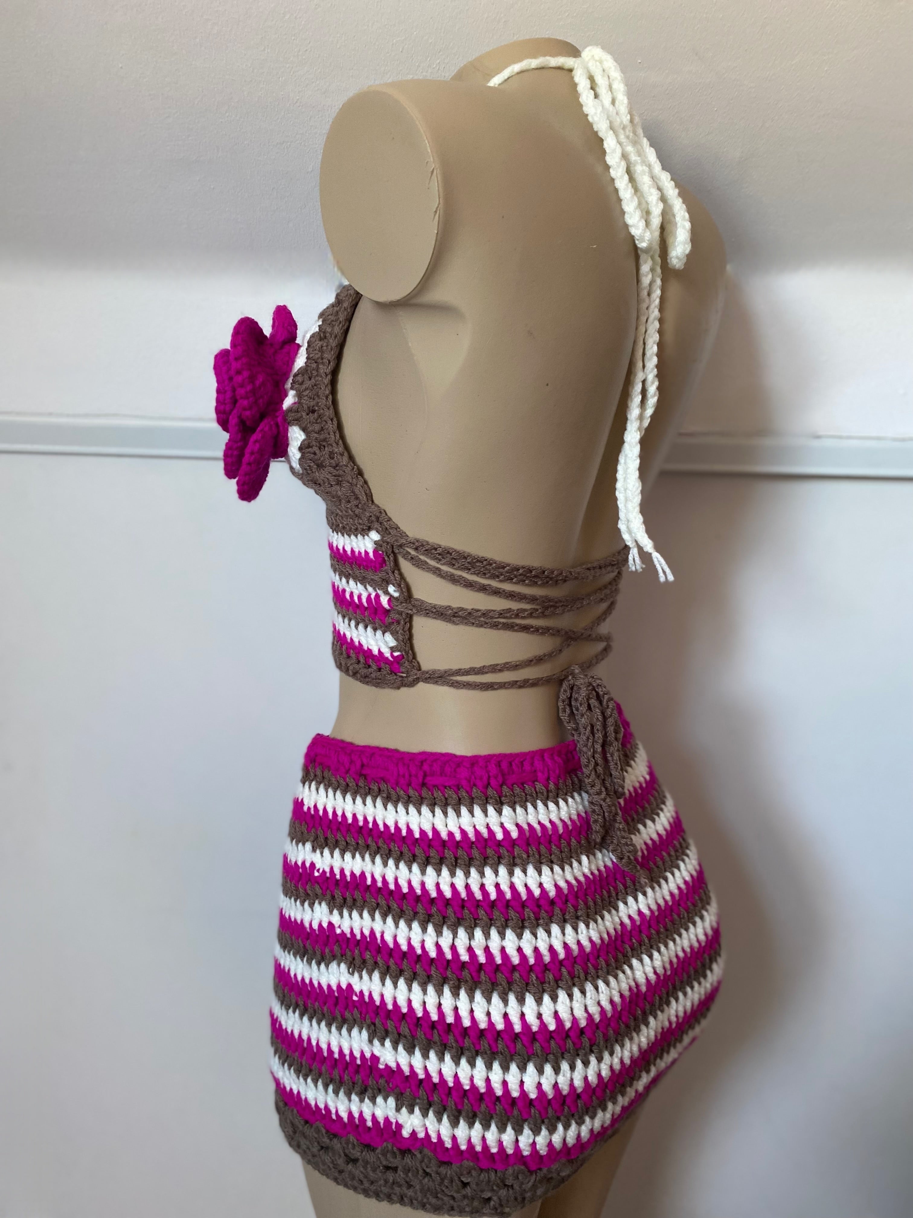 Coconut Sunset Flower Crochet Set