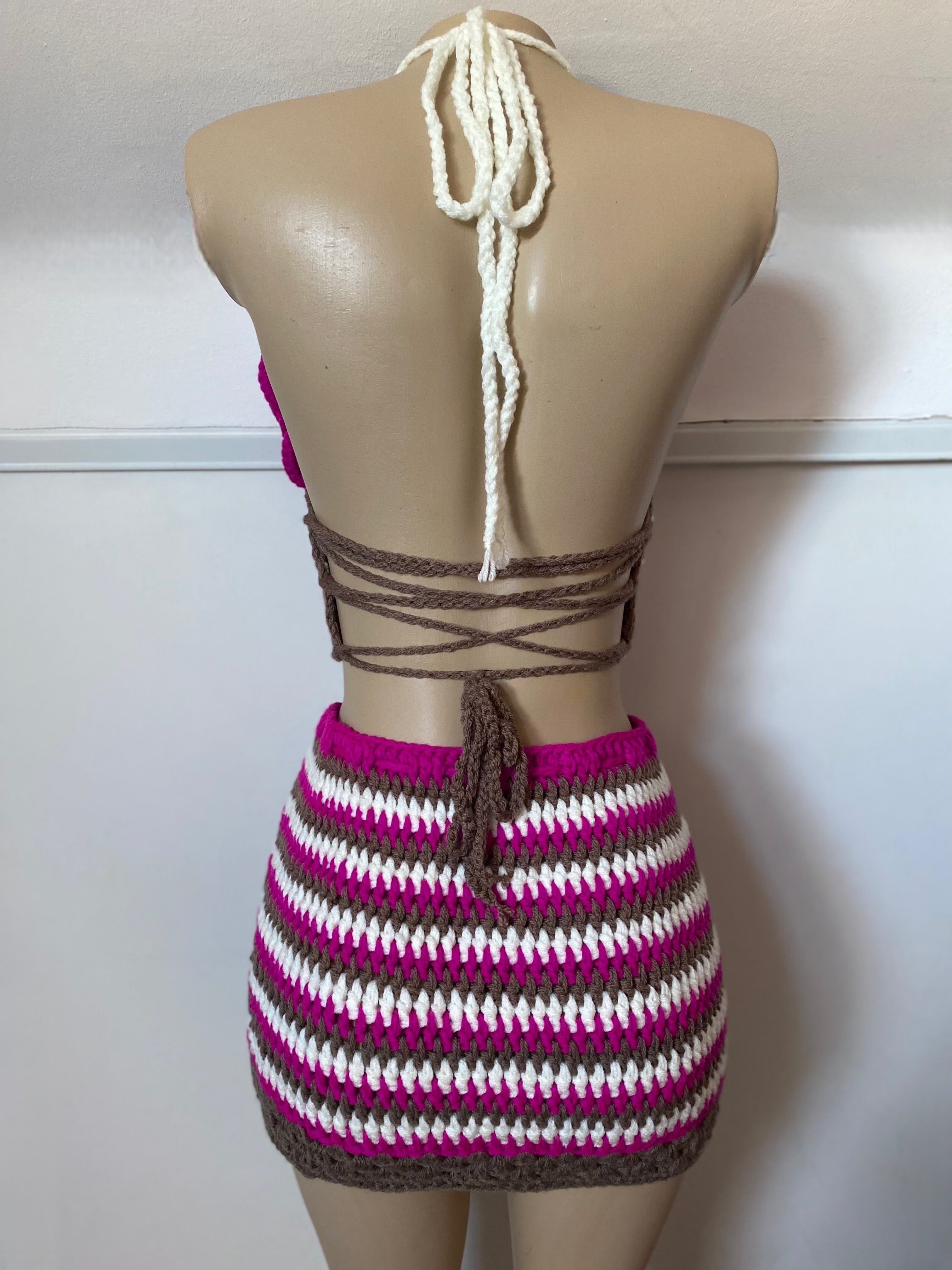 Coconut Sunset Flower Crochet Set